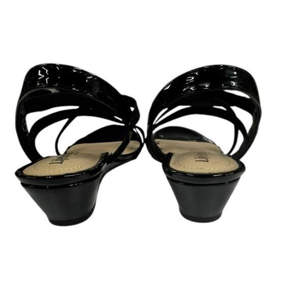Life Stride Black Patent Strappy Sandal Size 7.5 - Picture 4 of 11